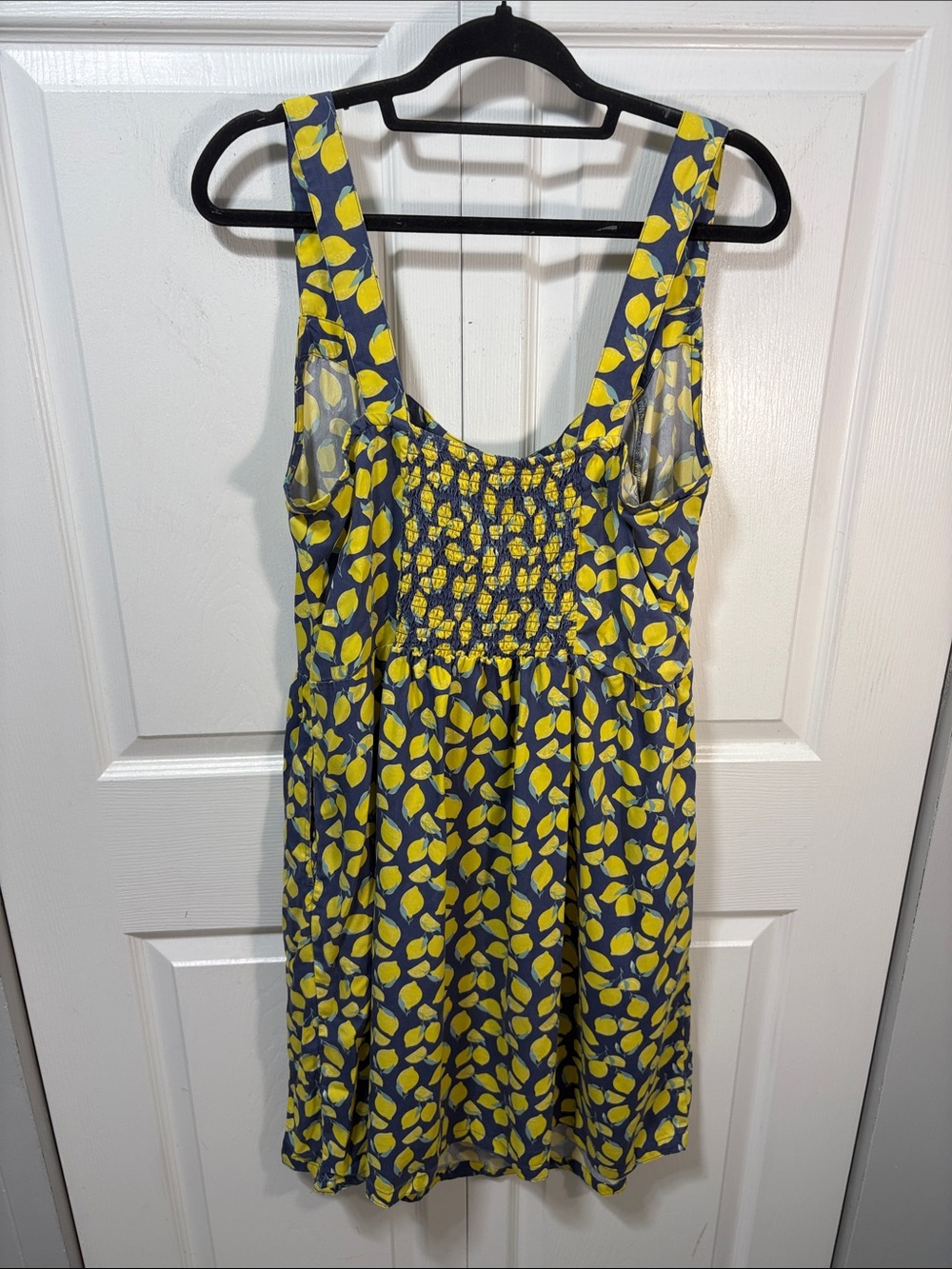 Mountain Warehouse Lemon Print Summer Dress | Blue Yellow Sundress - Picture 4 of 8